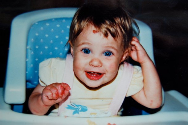 A photo of the author at age one, in Connecticut, 1989.  Photo courtesy of the author. 