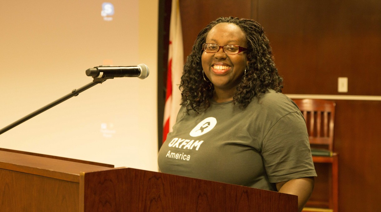 Oxfam Action Corps member Jodi-Kaye Wade. Photo by Tapan Bhargava