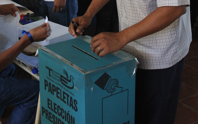 On February 2, the people of El Salvador went to voting centers to elect the country's fifth post-war president. Photo: Vic Hinterlang
