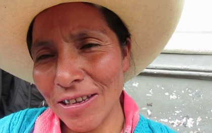 Although Máxima Acuña de Chaupe won a court case against the Yanacocha mine in Peru in defense of her land last year, her family's home was destroyed by the mining company last week. Photo: http://bit.ly/17ZfCw2
